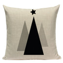 Pop Geometric Animal Cushion Cover Black White Linen Cushion Decorative Pillowcase Square High Quality Print Custom Throw Pillow