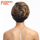 Kurze gewellte Perücke Kunsthaarperücken Ombre 10-Zoll-Bob-Perücken für schwarze Frauen Ombre Blonde Hitzebeständige Cosplay-Perücken Kostenloser Versand