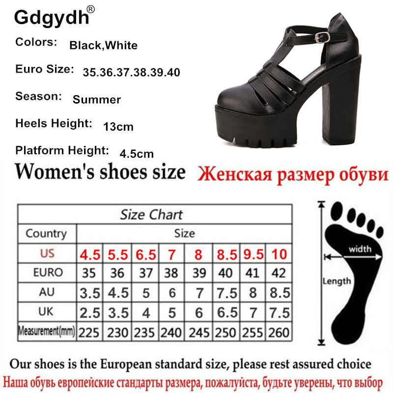 Gdgydh Hot Selling 2021 New Summer Fashion High Platform Sandals Women Casual Ladies Shoes China Black White Size EURO 42 Roman