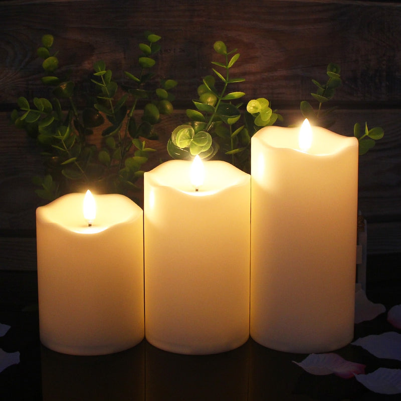 3 unids/set de velas LED sin llama con Control remoto, velas de Año Nuevo, luces de té Led alimentadas por batería, vela de Pascua con embalaje