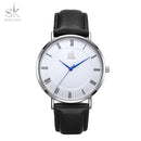 Shengke Lovers Watches Set Quartz Wrist Watch for Men and Women Simple Leather Band Saat Reloj Mujer Hombre Couple Watch