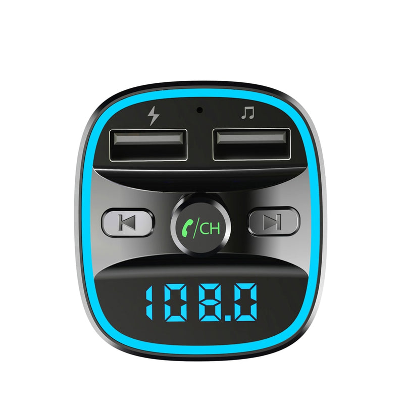 CDEN FM transmitter Bluetooth 5.0 hands free car kit MP3 music player U disk TF card receiver USB Car Charger fast charging