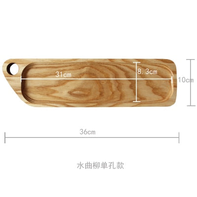 Japan Style Wood Desserts Plate Eco Natural Creative Fruits Cutting Boards No Paint Food Serving Trays Sushi Plates Tableware