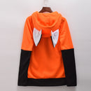 Animal Fox Ear Cosplay Disfraces Sudadera con capucha Abrigo Cálido Sudadera naranja Sudaderas con capucha unisex