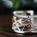 Lotus Fun Real 925 Sterling Silver Open Ring Fine Jewelry Oriental Element Window Decoration Paper-cut Design Rings For Women