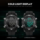 Relojes de moda para hombre, relojes digitales informales naranjas, reloj LED deportivo para hombre, reloj automático con fecha 1145, reloj de pulsera resistente al agua para hombre