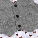 Citgeett Gentleman Toddler Baby Boys Formal Fox Suit Bowknot Waistcoat Yellow Pants Bowtie Tuxedo Casual Outfits Autumn Set 2017