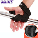 AOLIKES, 1 par de muñequeras deportivas ajustables, vendaje profesional para Fitness, muñequera protectora para levantamiento de pesas, muñequeras con mancuernas