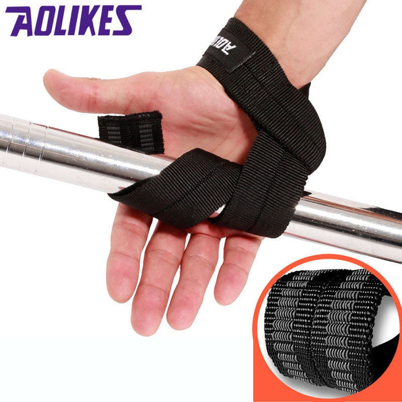AOLIKES 1 Pair Adjustable Sport Wrist Support Fitness Professional Bandage Wrist Protect Weightlifting Dumbbell Wrist Straps