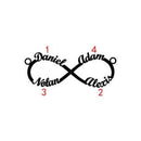 Color Personalized Infinity Name Necklace With Heart Custom Couple Letter Pendant Stainless Steel Jewelry Best Friend Gifts