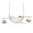 Lotus Fun Real 925 Sterling Silver Handmade Designer Fine Jewelry Creative Swimming Fish Necklace for Women Acessorio Collier