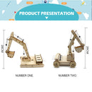 STEM Toys for Children Educational Science Experiment Technology Toy Set  DIY Hydraulic Excavator Model Puzzle Painted Kids Toys