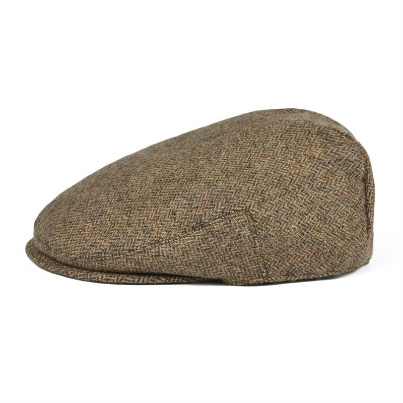 BOTVELA Schiebermütze aus 100 % Wolle für Herren und Damen Scally Caps mit Fischgrätenmuster Ballonmütze Khaki Ivy Hat Cabbies Driver Beret Boina 002