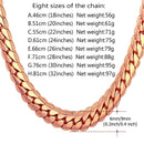 U7 Men Chunky Snake Curb Chain Necklace Gold Plated Black Tone Link Necklace for Men Women 6 /9mm 18" -30" Inches  N08