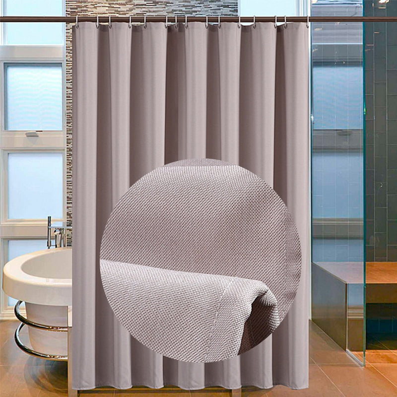 Cortina de ducha espesante resistente al moho, cortina de ducha de Color sólido, cortina de baño, cortina de ducha de lino de imitación D40