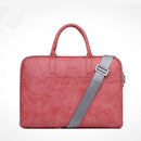 Fashion Pu Waterproof Scratch-resistant Laptop Briefcase 13 14 15 inch Notebook Shoulder Bag Carry Case For women and men