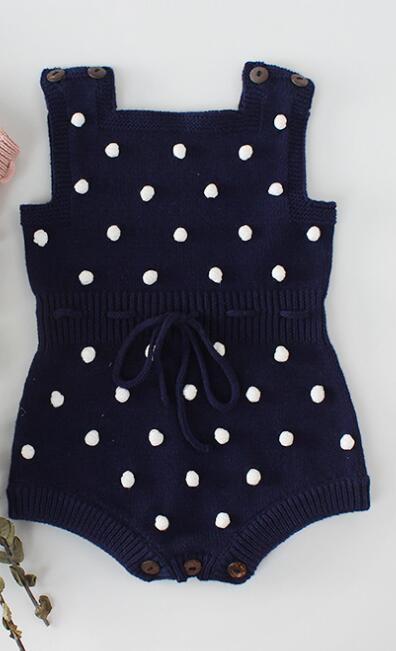 Knitted Baby Clothes 2019 Newborn Baby Rompers Handmade Pompom Baby Girl Romper 100% Cotton Infant Baby Boys Jumpsuit Overalls