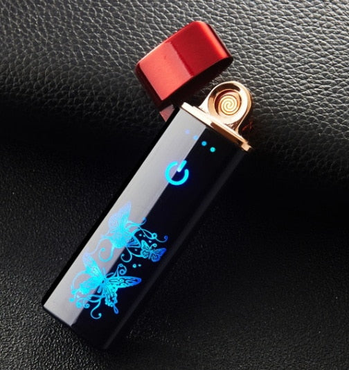 Tungsten Turbo USB Lighter Touch Lighter Curved Full Screen For Electronic Lighter Can Custom laser Logo