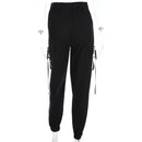 HEYounGIRL Streetwear Cargo pantalones mujer Casual Joggers negro alta cintura suelta Mujer Pantalones estilo coreano señoras pantalones Capri