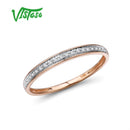 VISTOSO Genuine 14K White/Yellow/Rose Gold Rings For Women Simple Style Eternal Diamond Ring Engagement Anniversary Fine Jewelry
