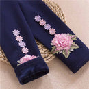Girls Leggings Kids Autumn Winter Girls Clothing Cotton Warm Children Leggings Elastic Waist Flower Girls Skinny Pants DQ722