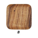 Japanese Acacia Solid Wood Tray Dinner Plate Disc Coffee Tea Tray Fruit Bread Food Dessert Breakfast Plate Square Rectangle