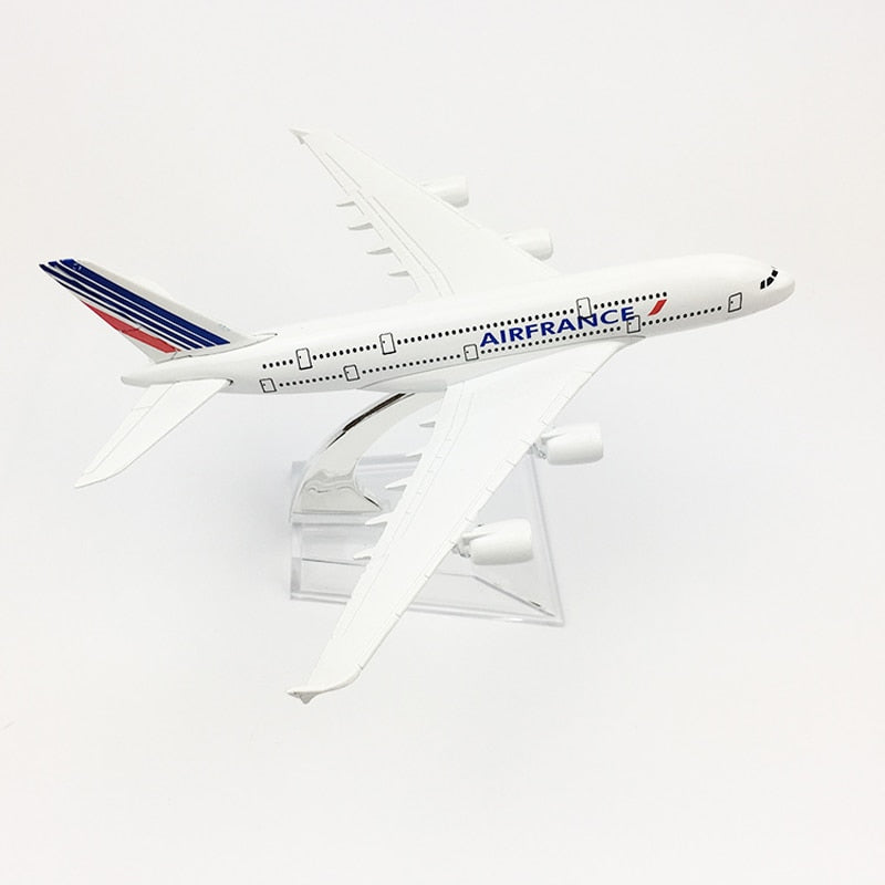 Envío gratis Air France modelo de avión Airbus A380 avión 16CM aleación de Metal fundido a presión 1:400 modelo de avión de juguete para niños