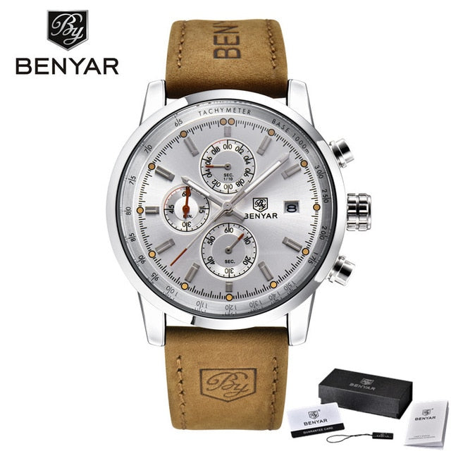 2021 New BENYAR Top Brand Luxury Mens Watch Quartz Clock Waterproof Automatic Chronograph Men Military Watch relogios masculinos