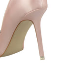 BIGTREE flor estilo mujer boda zapatos de novia Sexy punta estrecha mujeres bombas moda seda sólida tacones bajos zapatos de 10 cm