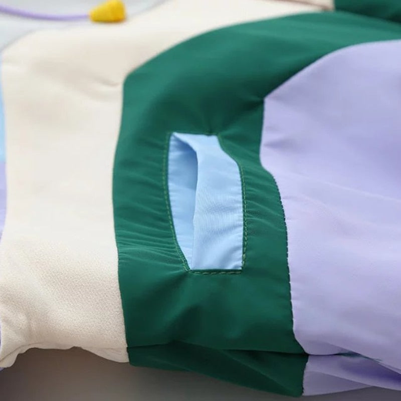 Flectit Women Padded Bomber Jacket with Thick Quilted Lining Pastel Windbreaker Japanese Girls Harajuku Style *