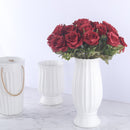 6 Heads White Rose Artificial Flowers Silk High Quality for Wedding Decoration Winter Fake Big Flowers Red for Home Decor Autumn