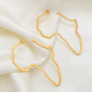 Anniyo African Map Big Earrings Exaggerate Larger Earring Stud Africa Ornaments Traditional Ethnic Hyperbole Jewelry