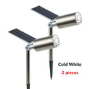 Luz solar de jardín a prueba de agua IP65 Foco solar para exteriores Lámpara de paisaje Sunpower inalámbrica para camino de entrada de jardín