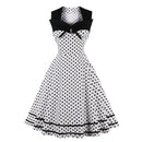 Polka Dot Women Retro Dress Female Sleeveless 1950s 60s Robe Vintage  pin up Rockabilly Party Dresses Plus size 4XL vestidos