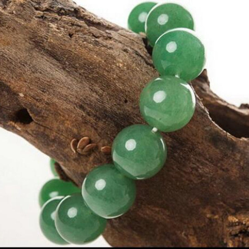 Dongling natural Jade Pulsera Jade Porn Pareja Pulsera Jade Pulsera Cristal Pulsera Jade verde Pulsera de cuentas para hombres y mujeres