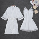 Sexy Womens Night Robe Strap Top Pajamas Suit Summer Two Piec Sleepwear Sets Casual Home Wear Nightwear Sleep Kimono Bath Gown