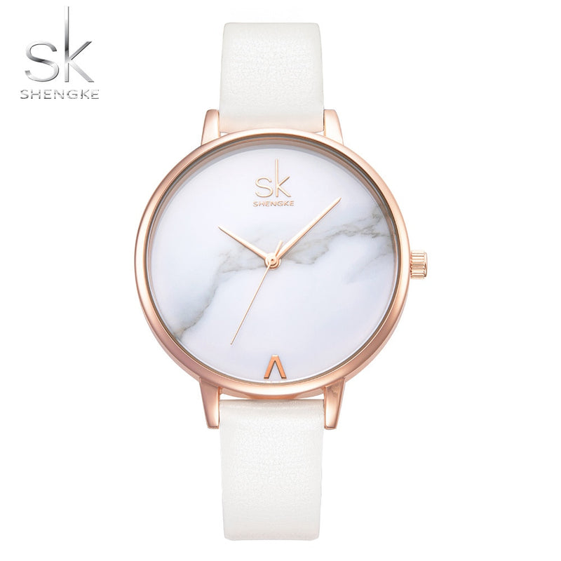 Shengke Women Watches Luxury Brand Wristwatch Leather Women Watch Fashion Ladies Geneva Quartz Clock Relogio Feminino New SK