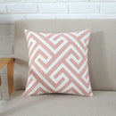 Home Decor Emboridered Cushion Cover Grey Pink Geometric Canvas Cotton Suqare Embroidery Pillow Cover 45x45cm