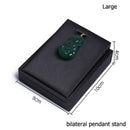 Negro PU cuero joyería anillo pendientes soporte conjunto joyería colgante collar cadena gargantillas pantalla busto brazalete Organzier