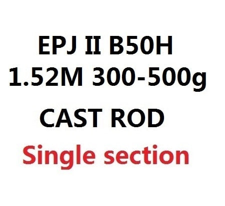 ECOODA EPJ II Full Fuji Parts Single Section 1.6m/1.68m/1.52m  Spinning/Casting Rod  Corss Carbon Boat Rod Jigging Rod