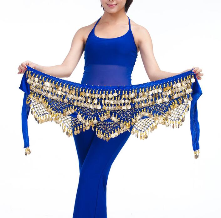 Cheap Dancewear Women Practice Clothing Triangle Hip Scarf Colorful Rhinestone Adjustable Fit 300 Gold Coins Belly Dance