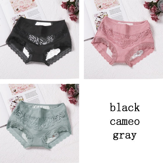 Leak Proof Menstrual Panties Physiological Period Pants Women Underwear Comfort Cotton Lace Briefs Undies Mid Rise Briefs 9059