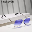 KINGSEVEN 2019 DESIGN Vintage Fashion Sun glasses Rimless Women Sunglasses Gradient Lens Brand Designer Oculos De Sol Feminino