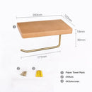 Nordic Luxury Paper Towel Rack Wooden Tissue Paper Storage Holder Toilet Roll Paper Holder Bathroom Organizer Tools Wall Decor