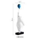 Nordic Creative balloon Polar bear Wall decoration Wall mount Decorative accessories Home living room Background wall hanging