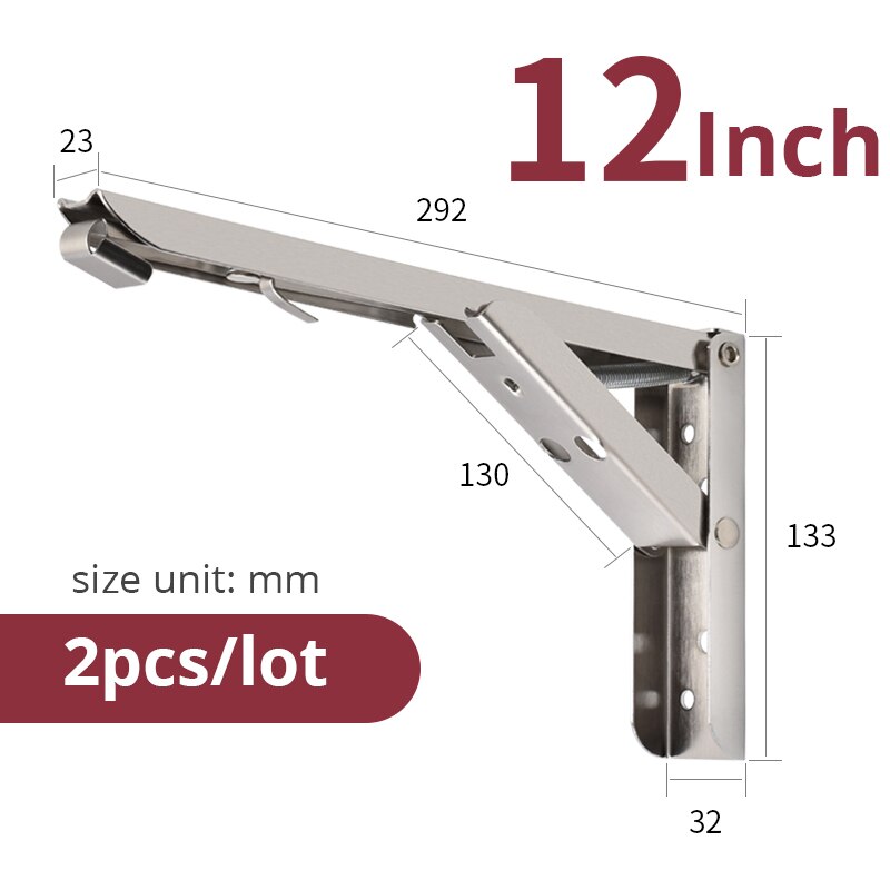 KAK, 2 uds., soporte triangular plegable, soporte de estante de acero inoxidable, soporte de estante ajustable, soporte de estante de mesa de banco montado en la pared, Hardware