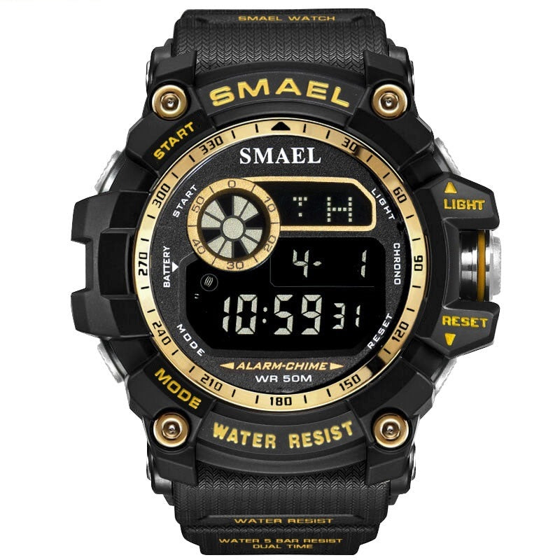 SMAEL Militärische Digitaluhren Männer Alarm Wasserdichte Uhr LED-Rücklicht Sport Armbanduhr Chronograph Countdown-Uhr Männlich 8010