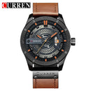 CURREN Men Military Sports Watches Men's Quartz Date Clock Man Casual Leather Wristwatches  Relogio Masculino