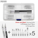 High Quality Professional Carving Knife and Cutting Board Set, Hand Tools for Paper Wood Sculpture Eraser Model Pen Knifes Sharp