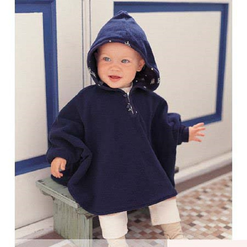 Winter Baby Boy Kleidung Säuglingsmantel Wendbare Neugeborene Poncho Oberbekleidung Kapuzenkleid Jacke Bebe Mantel Mäntel Outfits